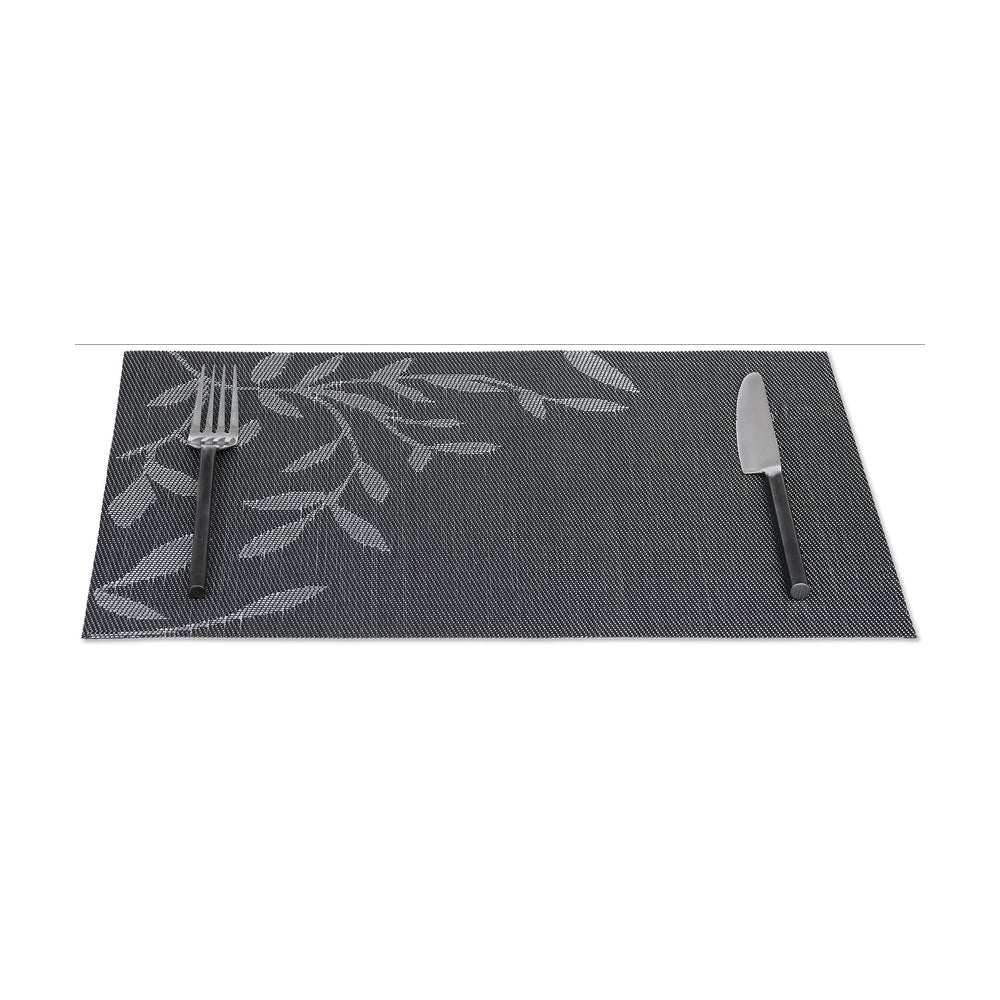 Set de table black en tissu tissé serré, sous-verres, napperons pour repas, Pratique et Élégant pour Votre Table