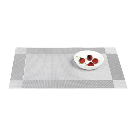 Set de table gris en tissu tissé serré, sous-verres, napperons pour repas, Pratique et Élégant pour Votre Table