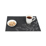 Set de table black en tissu tissé serré, sous-verres, napperons pour repas, Pratique et Élégant pour Votre Table