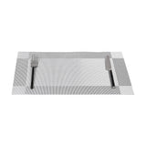 Set de table gris en tissu tissé serré, sous-verres, napperons pour repas, Pratique et Élégant pour Votre Table