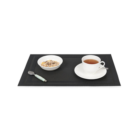 Set de table noir en tissu tissé serré, sous-verres, napperons pour repas, Pratique et Élégant pour Votre Table