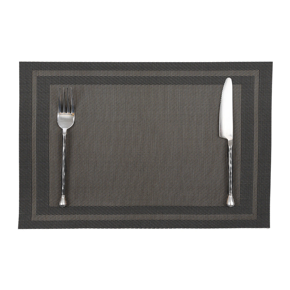 Set de table noir en tissu tissé serré, sous-verres, napperons pour repas, Pratique et Élégant pour Votre Table