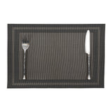 Set de table noir en tissu tissé serré, sous-verres, napperons pour repas, Pratique et Élégant pour Votre Table