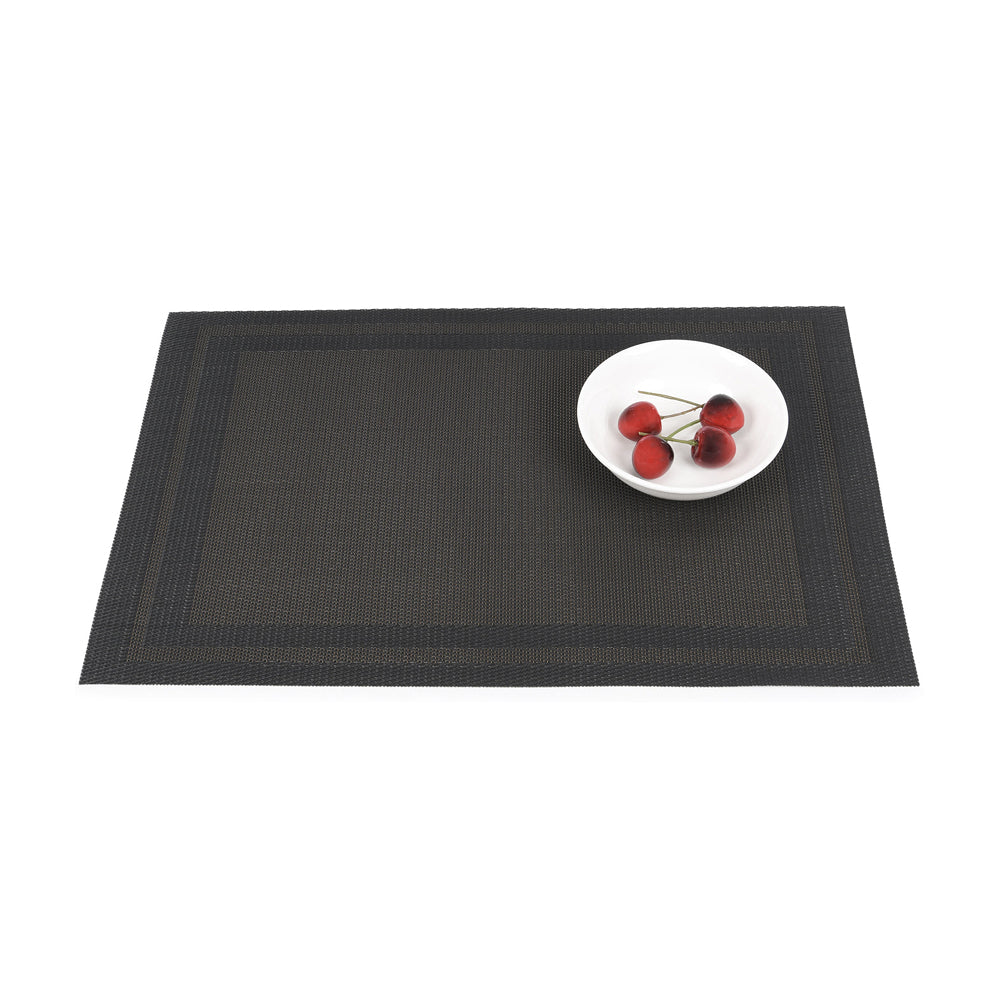 Set de table noir en tissu tissé serré, sous-verres, napperons pour repas, Pratique et Élégant pour Votre Table