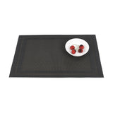 Set de table noir en tissu tissé serré, sous-verres, napperons pour repas, Pratique et Élégant pour Votre Table