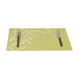 Set de table vert en tissu tissé serré, sous-verres, napperons pour repas, Pratique et Élégant pour Votre Table