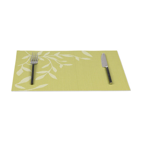 Set de table vert en tissu tissé serré, sous-verres, napperons pour repas, Pratique et Élégant pour Votre Table