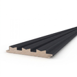 Lames mural PVC/MDF mat Lacquered grey 1418